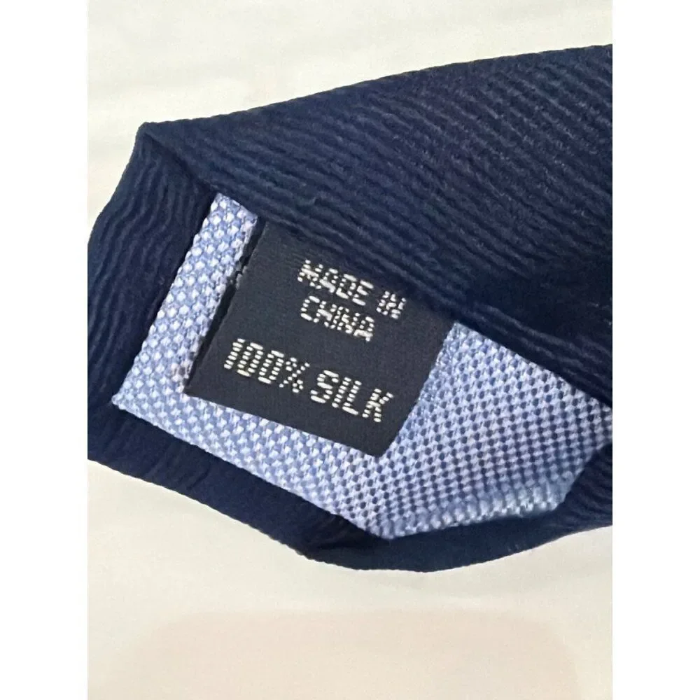Tommy Hilfiger Yellow Blue White Stripe  Woven Silk Men’s  Necktie